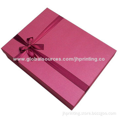 Elegant Gift Box with Bowknot, Made of Stiff Chipboard, OEM Orders are Welcome